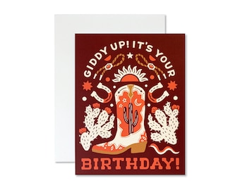 Giddy Up Birthday Card