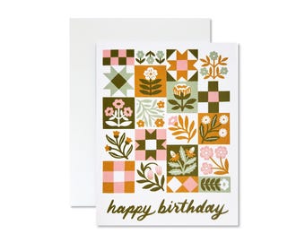 Patchwork Birthday Card