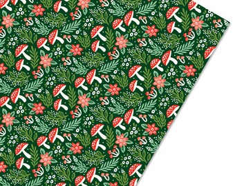 Holiday Mushroom Gift Wrap