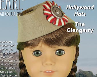 L&P 2021: Glengarry Hat and Ribbon Cockade Pattern for 18 inch dolls such as American Girl — vintage doll style for the 1940s and beyond!