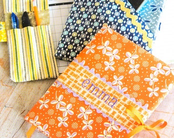 Indygo Junction IJ882 | OSZ | Composition Covers Sewing Pattern: Journal, Notebook Cover, Pocket & Flap Options, Coordinating Fat Quarters