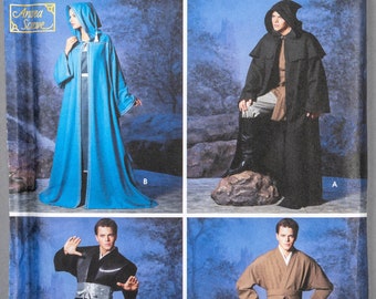 S5840 | sz XS-XL | Simplicity 5840 Hooded Robe, Capelet, Armor Harness & Tunic Costume Pattern: Elf Maiden, Medieval Warrior, Ninja Cosplay