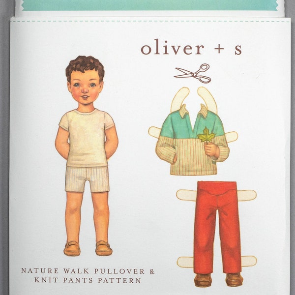 Oliver + S Nature Walk Pullover & Knit Pants | Child 5-12 | Sewing Pattern for Boy, Girl, Unisex: Classic Kids Wear, Casual Top, Trousers