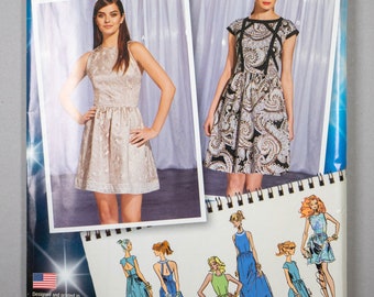 S1157 | szs 4-12 | Project Runway for Simplicity 1157 Fitted Dress in 3 Lengths with Bodice, Strap and Length Variations Sewing Pattern