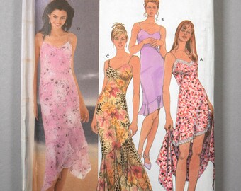 S5559 | szs 14-20 | Simplicity 5559 Slip Dress, Boho Evening Gown Sewing Pattern: Prom, Bridal, Asymmetric Hem, Sheer, Chiffon, Shawl, Wrap