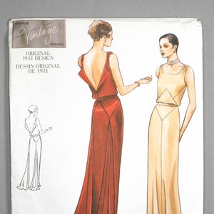 V2241 | size 14 | Vogue 2241 Original 1931 Design Womens Sewing Pattern Vintage Retro 1930s 30s Dress Evening Gown Elegant Ballroom Dance