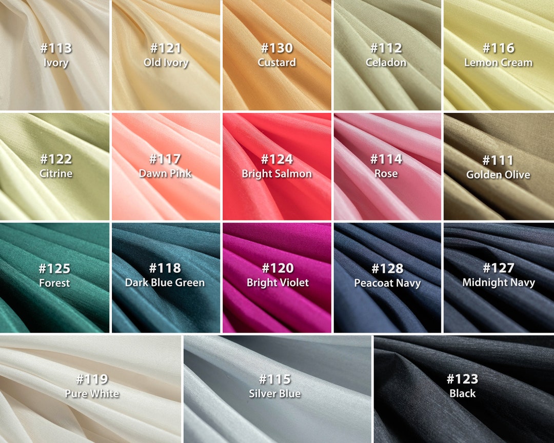 100% Silk Ltwt Shantung by the HALF YARD: Luxurious Silk - Etsy