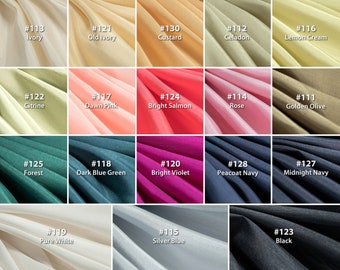 100% Silk Ltwt Shantung by the HALF YARD: luxurious silk fabric for couture bridal historical heirloom doll sewing deadstock sustainable
