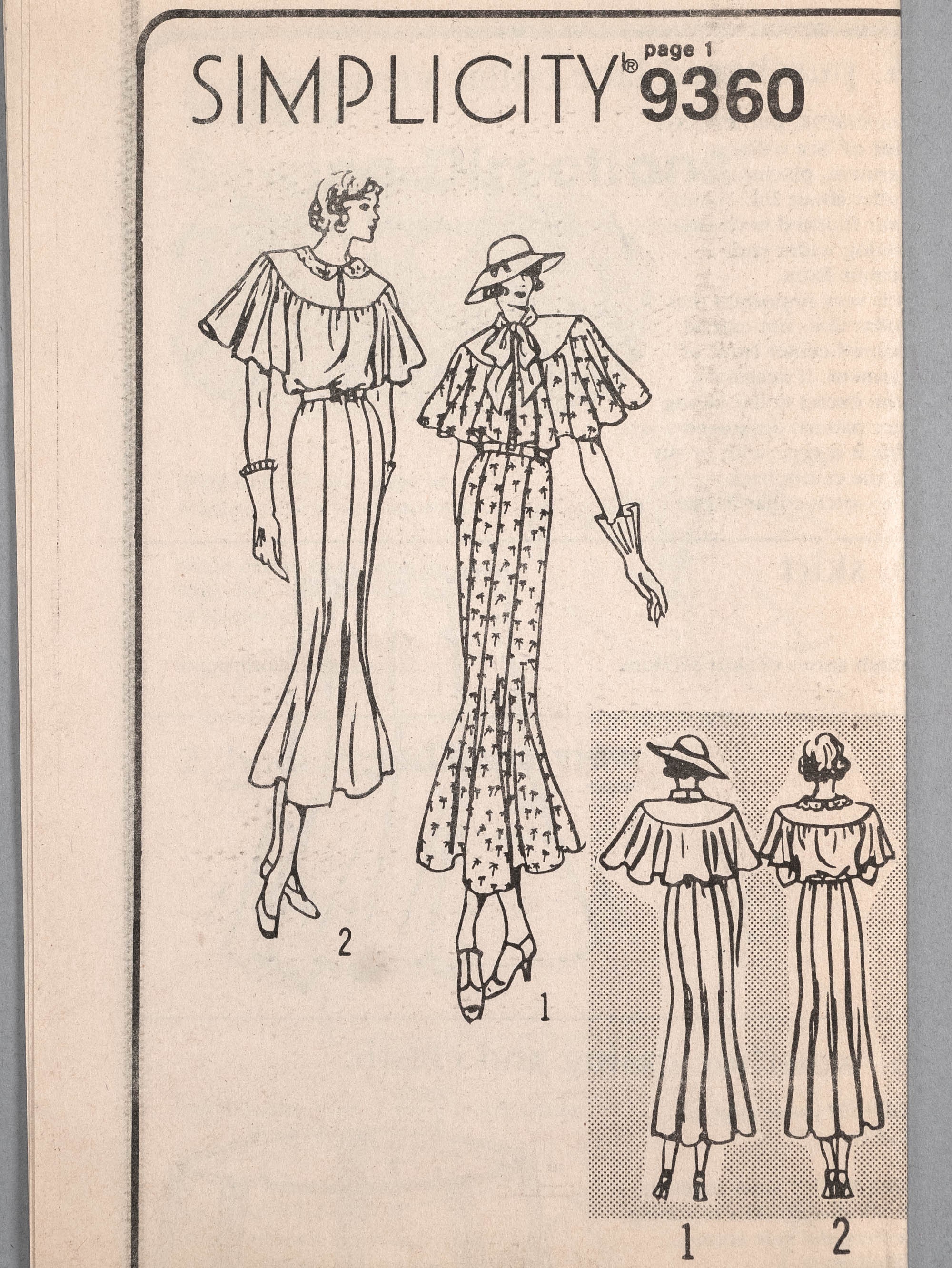 S9360 | Sz 14-16 * | Simplicity 9360 60th Anniversary 1988 / 1928 ...