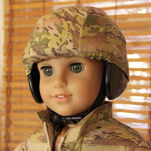 L&P 1010: Army Combat Uniform Sewing Pattern for 18 inch dolls such as American Girl uniform jacket, cargo pants, t-shirt and helmet cover image 6