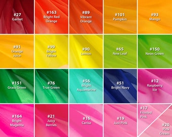 100% Silk Organza by the yard — OVER THE RAINBOW collection — Korean silk organza fabric sewing craft hanbok pojagi jogakbo nobang deadstock