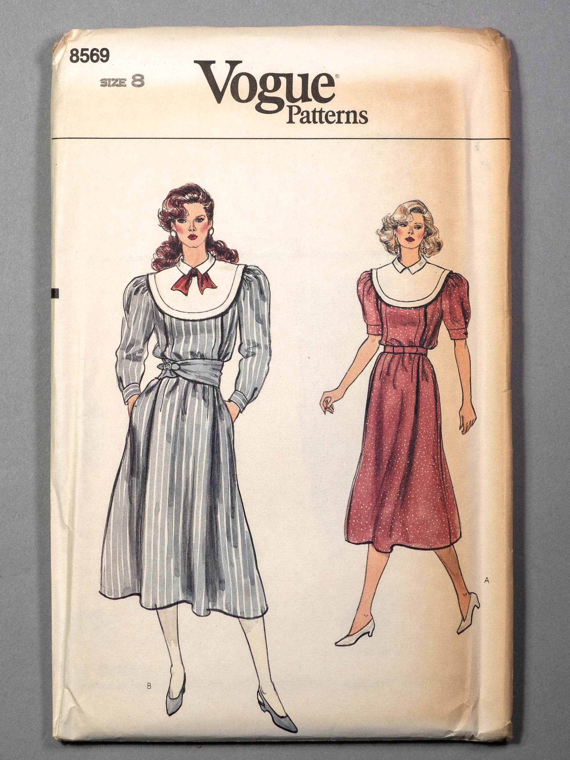 2 Patrons Chemisier Vintage Vogue 1214 Et 8429 - Taille 12, Années 80, Coupés