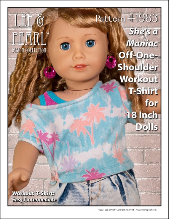 L P 1983 She s a Maniac Off one shoulder Workout T shirt Pattern