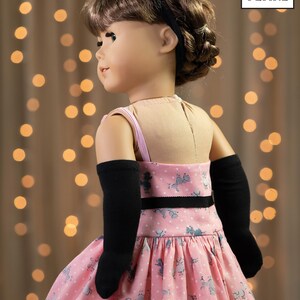 L&P 1076: Grand Gala Ballgown with Evening Gloves and Russian Ballet Bodice with Neo-Classical Tutu for 18 Inch / American Girl Dolls image 6