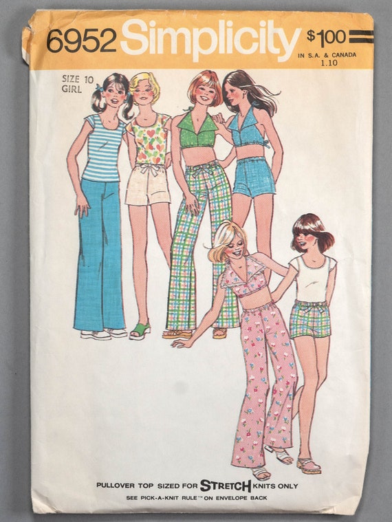 S6952 | Girl Size 10 | Simplicity 6952 Vintage 1975 70s