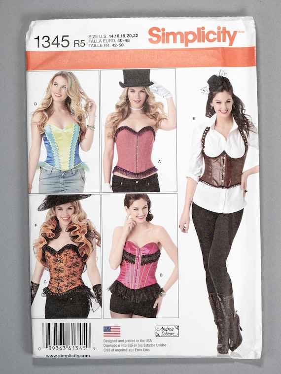 S1345 Size 14-16-18-20-22 Simplicity 1345 Womens Misses Costume