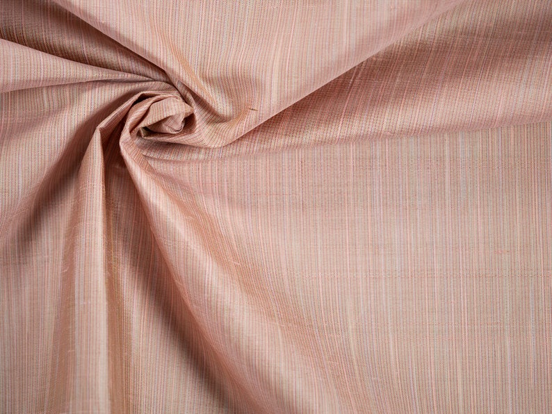 100% Silk Strié Shantung by the HALF Yard Fabric, Dupioni, Taffeta, Sewing, Crafts, Dressmaking, Dolls, Drapery, Deadstock, Sustainable MOSS ROSE