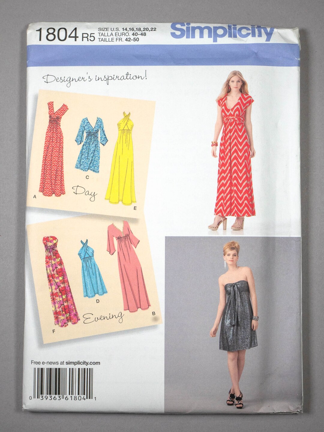 Simplicity R11804 S1804 | Szs 14-22 | Simplicity 1804 Designers Inspiration Day or ...