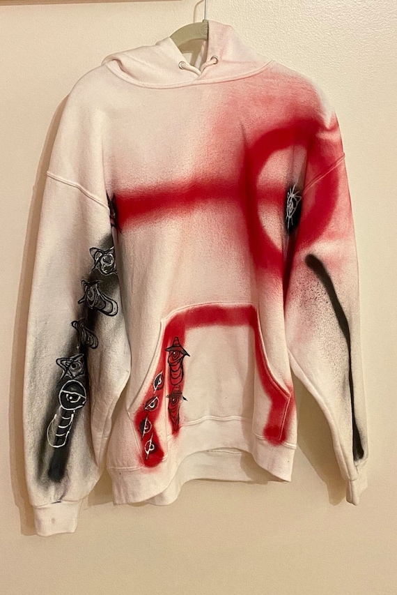 Pierce Spray Paint Hoodie Etsy