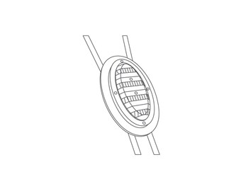 Plexiglass Oval Bolo Tie