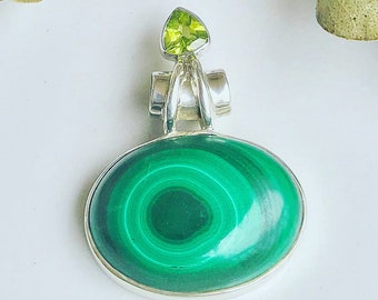 Russian Malachite & San Carlos Arizona Peridot Necklace | Gemstones For Prosperity | Leadership | Creativity | Sloan’s Stones