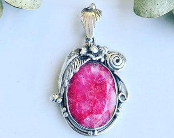 Valentines Day Gift, Plant Lady Hibiscus Thailand Ruby Necklace | Sloan’s Stones