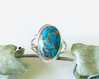 New Beginning Gemstone | Start Today | Arizona Mined Sleeping Beauty Turquoise Ring Size 9 | Sloan’s Stones
