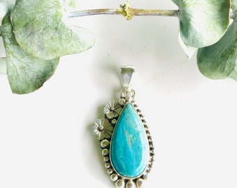 Peruvian Opal Necklace, Adjustable 20 Inch Chain | Gemstone For Calming the Mind | Throat & Third Eye Chakra | Sloan’s Stones