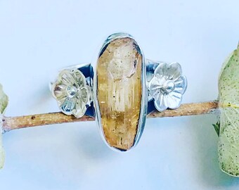 Rare Golden Tourmaline From Minas Gerais Brazil Ring Size 7 | The Back Bone Stone | Sloan’s Stones