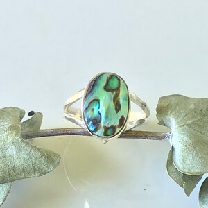 Catalina Island Abalone - Tranquility | Emotional Balance | Protection | Size 8 Ring | Sloan Stones