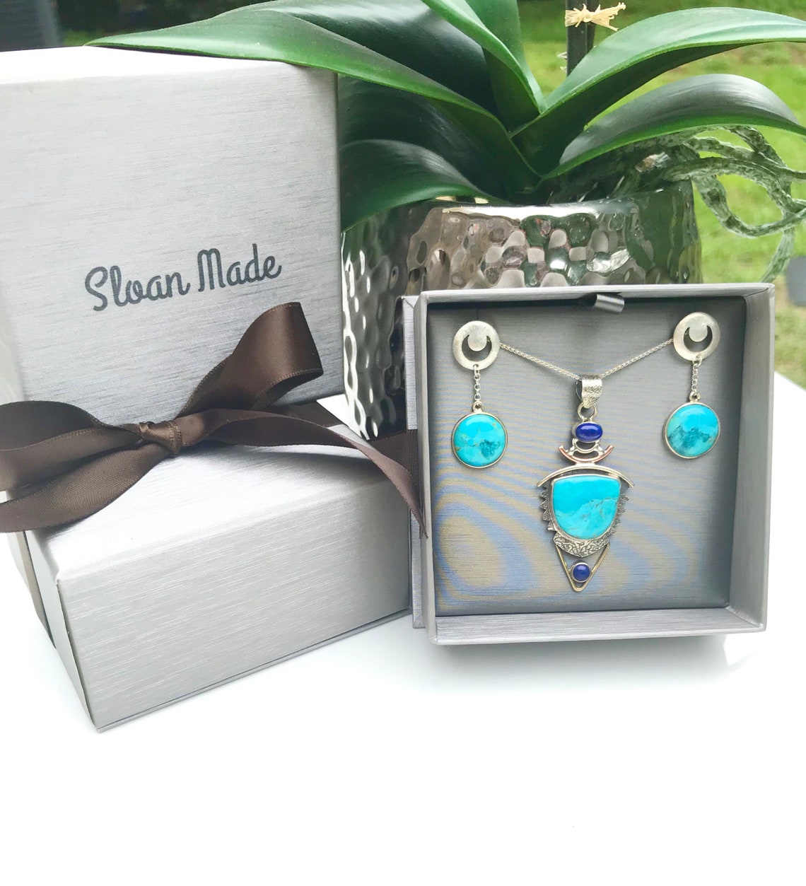 Sleeping Beauty Turquoise Jewelry Gift Set Necklace and Etsy