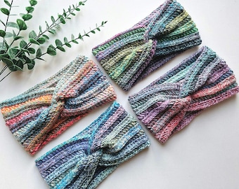 Crochet Headband | Chunky Twist Ear Warmer | Handmade Winter Headband | Knit Look Crochet Headband | Women's Wool Headband Gift