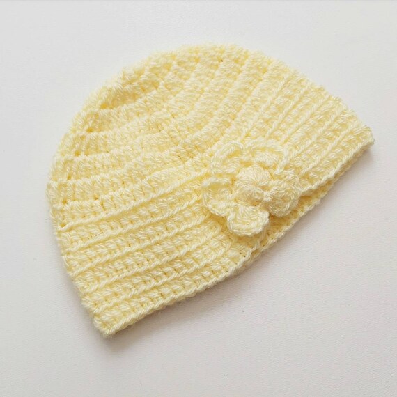yellow newborn hat