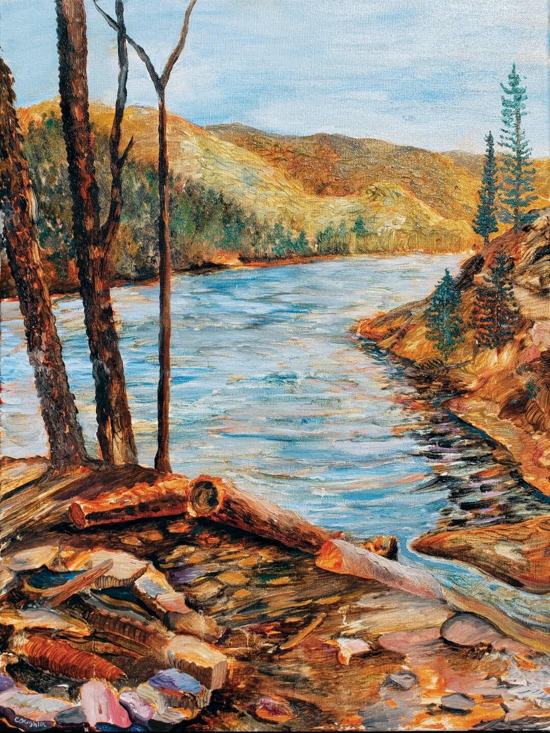 Print of Skidmore Lake, Virginia. Beautiful Oil Painting by Michael