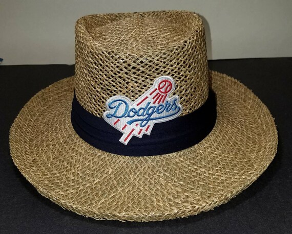 Items similar to DODGERS gambler STRAW hats on Etsy