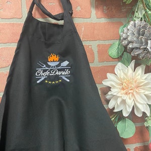 BBQ embroidered Apron with Embroidered gift bag image 4