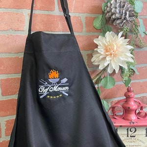 BBQ embroidered Apron with Embroidered gift bag image 1