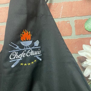 BBQ embroidered Apron with Embroidered gift bag image 3