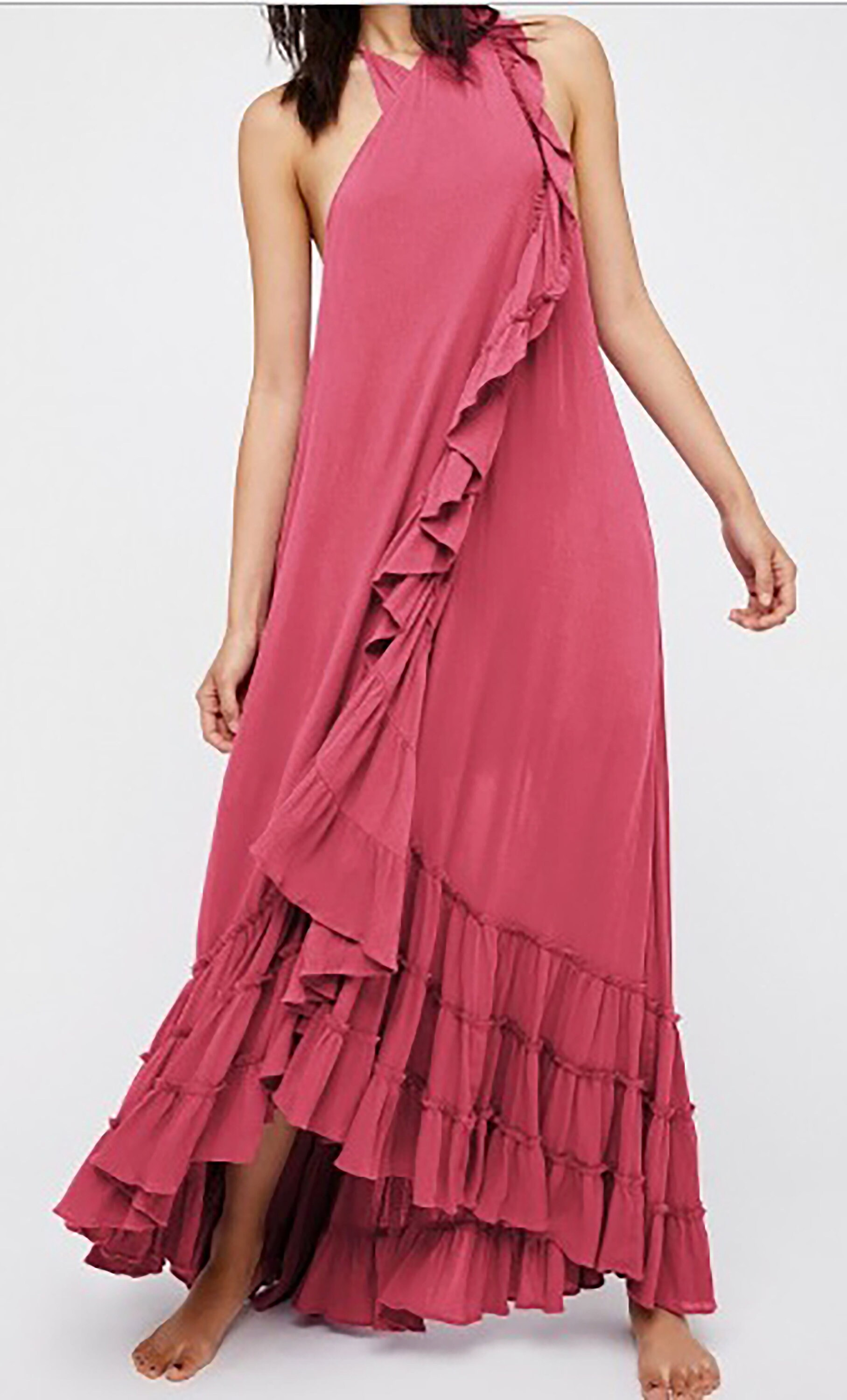 Dress/Summer Maxi Dress/ Asymmetrical / Long Dress ON SALE Etsy