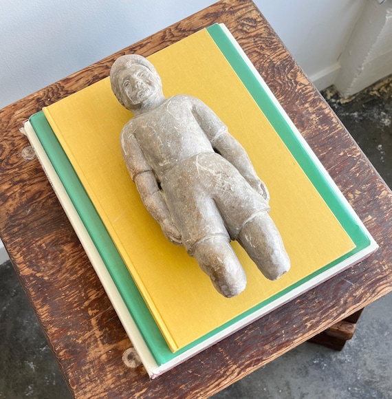 Vintage marble stone odd man sculpture