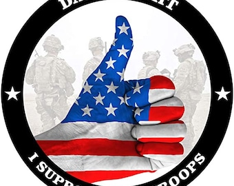 Damn Right I Support Our Troops Car Magnet