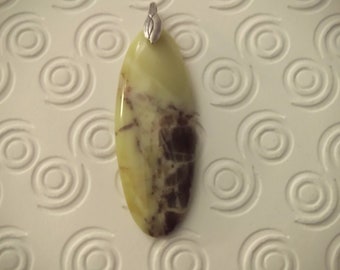 Stone Pendant with Pinch Bail