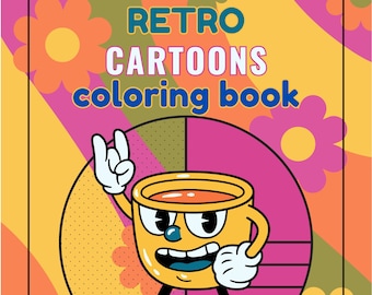Retro Cartoon Coloring Pages for Kids & Adults
