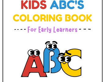 Childrens ABCs Coloring Pages & Activity Book 55 Pages!