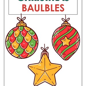 Weihnachtsornament Malbuch für Kinder & Erwachsene, Weihnachtsaktivitätsbuch, Malbuch für Kinder zum digitalen Download