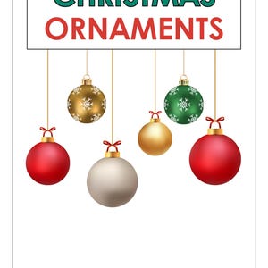 Weihnachtsornament Malbuch für Kinder & Erwachsene, Weihnachtsaktivitätsbuch, Malbuch für Kinder zum digitalen Download