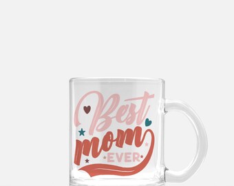 Best Mom Every Mother’s Day Retro Style Clear Mug 10oz