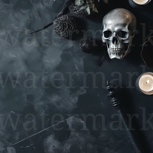 Goth Gothic  Flatlay Product Mockup #2 skull - Digital Download - PRINTABLE - INSTANT DOWNLOAD - 300 dpi