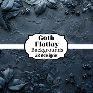 Set of 32 different Goth Gothic Flatlay Product Mockups & backgrounds - Digital Download - PRINTABLE - INSTANT DOWNLOAD - 300 dpi