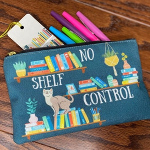 Unique extra large pencil case with book theme